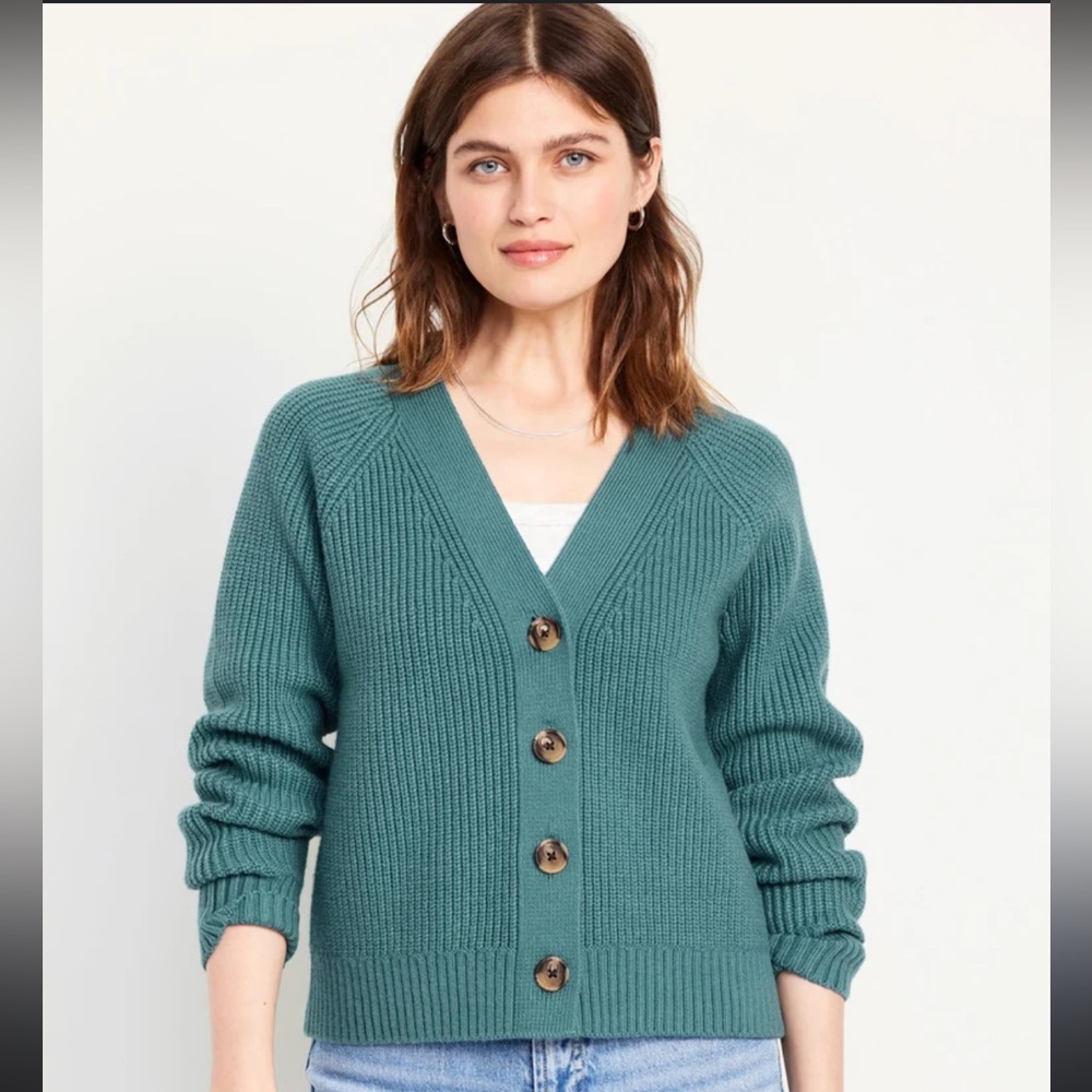 Old Navy Women's Shaker-Stitch Button-Up Cardigan